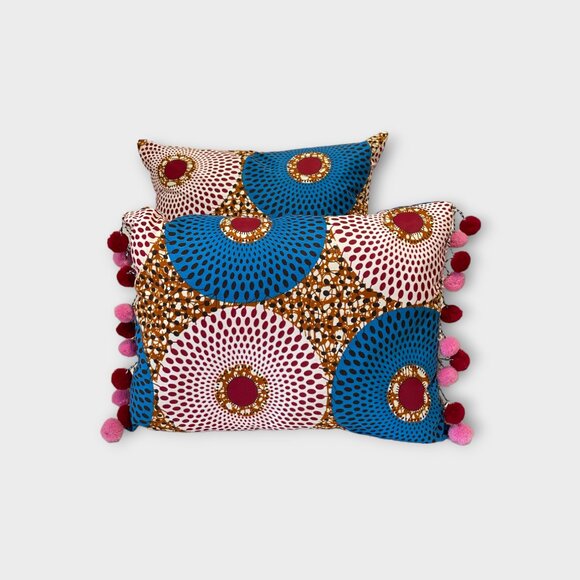 Ankara throw pillow CIRCLES - Picture 4 of 7